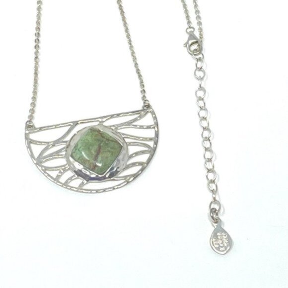 Studio Barse Green Jasper Sterling Silver 925 Necklace - Picture 1 of 10